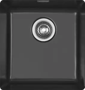 Clearwater Avola Ceramic Basalt Satin Kitchen Sink Single Bowl Undermount - AVOU375BA + Waste Kit