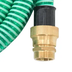 Berkfield Suction Hose with Brass Connectors 15 m 25 mm Green