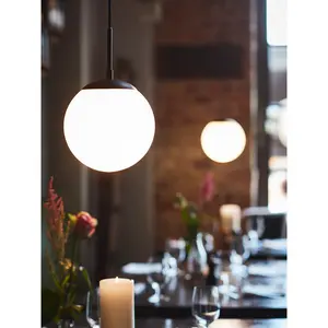 Herrera 1 - Light Globe Pendant Black / 30cm H x 30cm W x 30cm D