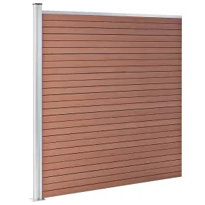 Berkfield Garden Fence WPC 175x186 cm Brown