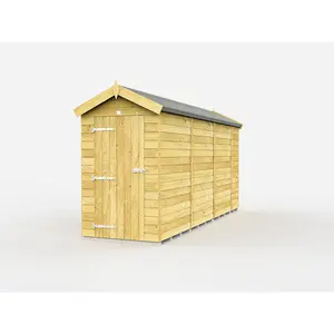 DIY Sheds 4x14 Apex Shed - Single Door Without Windows