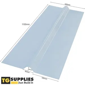 Heavy Duty Universal Clear PVC Roof Ridge Cap UniRidge - Universal Roofing Verge Capping