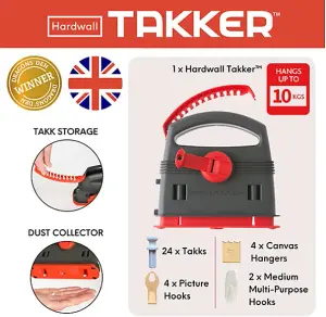 Takker Easy One-Step Hardwall Picture Frame Hanging Tool Kit  78 pieces included