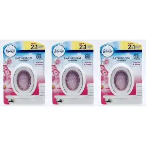 Febreze 2in1 Bathroom / Small Spaces Air Freshener Blossom & Breeze 7.5 ml. (Pack of 3)