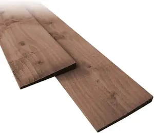 Brown Feather Edged Fencing Boards - Pack of 10 (L)30cm/12inches x (W)150mm/6inches x (T)11mm Pressure Treated