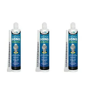 BOND-IT Anchor Bond Resin Rapid Set  Construction Adhesive 310ml - Pack of 3