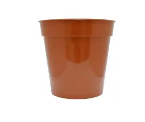 10 Inch Plastic Flower Planter Pot - Terracotta