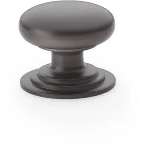 Stepped Round Door Knob - Dark Bronze 32mm Classic Kitchen Cabinet Pull Handle