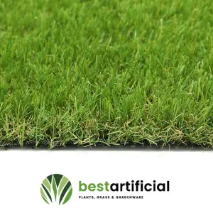 Best Artificial 30mm Grass 1mx3m (3.3ft x 9.8ft) - 3m² Child & Pet Friendly Easy Install Turf Roll UV Stable Artificial Lawn