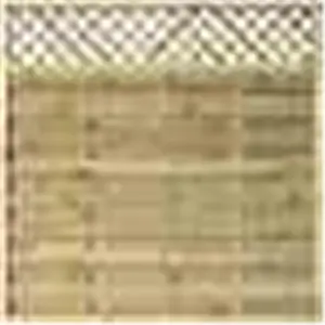 PACK OF 3: 6 x 5 Pressure Treated Lattice Infill Flat Screen Panel