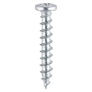 TIMCO Window Fabrication Screws Friction Stay Shallow Pan with Serrations PH Single Thread Gimlet Point Zinc - 4.8 x 20