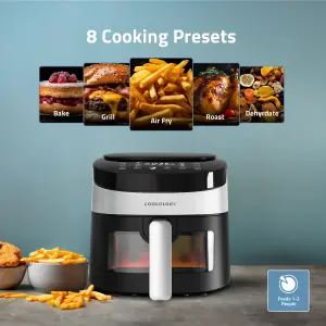 Cookology 4.2L Air Fryer with Viewing Window & Digital Controls - CAF42DI Black & Stainless Steel