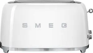 Smeg 50'S Retro Tsf02whuk 4 Slice Toaster - White, White