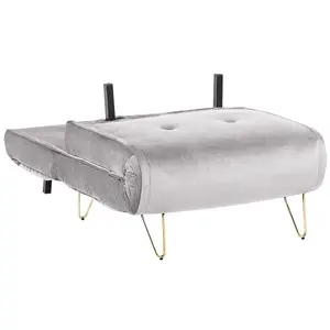 Beliani Modern Sofa Bed VESTFOLD Grey Velvet