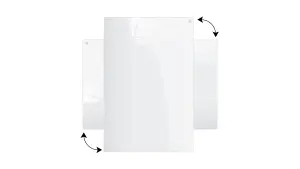 ALLboards Magnetic glass board 200x100 cm PREMIUM SUPERWHITE (super white)