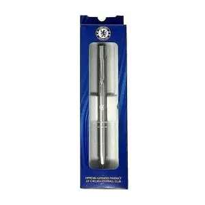 Chelsea FC Crest Ballpoint Pen Silver (One Size)