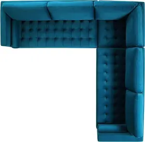 Henrietta 5+Seater Corner Sofa, Teal Velvet - Daals - Sofas