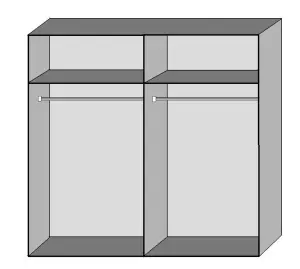 ABERDEEN  2 door sliding wardrobe 180cm