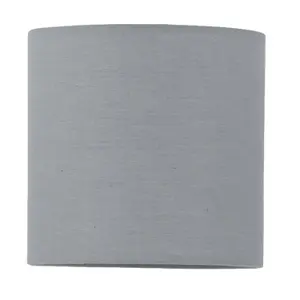 First Choice Lighting Grey Textured Cotton 15.5cm Table Lamp Shade