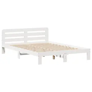 Berkfield Bed Frame without Mattress White 160x200 cm Solid Wood Pine