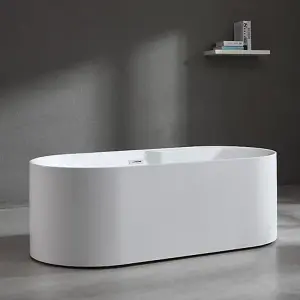 Banyetti Oxford 1700 x 800 Freestanding Acrylic Bath - White