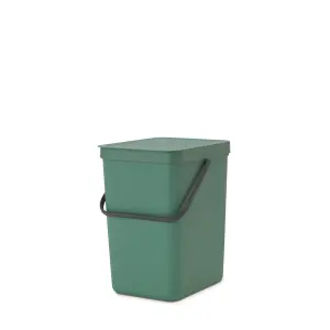 Brabantia Sort & Go Standard Fir Green Plastic Recycling bin - 25L Freestanding