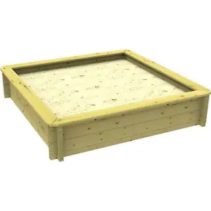 Garden Timber Company Wooden Sandpit 2m x 2m - 429mm Height - 44mm Thick Wall