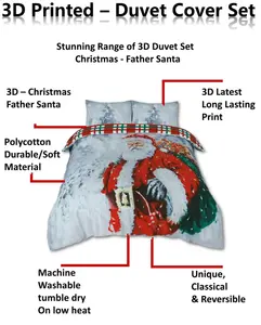 Christmas Father Santa DUVET SET 3D Print Polycotton Bedding Set