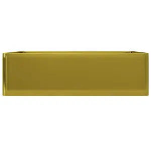 vidaXL Wash Basin 41x30x12 cm Ceramic Gold