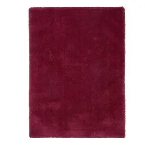 Pink Modern Plain Shaggy Easy to clean Rug For Bedroom & Living Room-120cm X 170cm