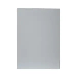 GoodHome Alisma High gloss grey Slab Highline Cabinet door (W)500mm (H)715mm (T)18mm