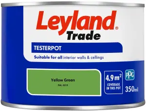 Leyland Trade Vinyl Matt Walls & Ceilings Emulsion Paint Yellow Green (RAL 6018) 350ml Tester