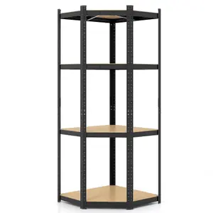 Costway 4-Tier Corner Metal Shelving Unit Adjustable Garage Storage Utility Rack 720KG