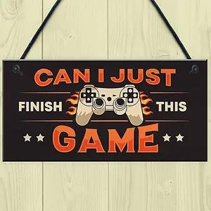 Red Ocean Funny Gamer Gift For Boys Gaming Sign For Games Bedroom Novelty Gaming Gift For Son Brother Christmas Birthday