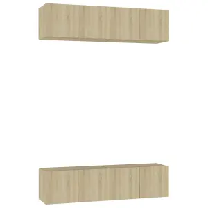 Berkfield TV Cabinets 4 pcs Sonoma Oak 60x30x30 cm Engineered Wood