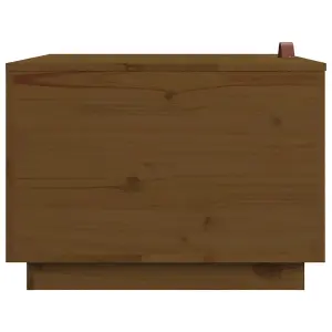 Berkfield Storage Boxes with Lids 3 pcs Honey Brown Solid Wood Pine