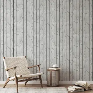 Woodgrain Panel Wallpaper Natural