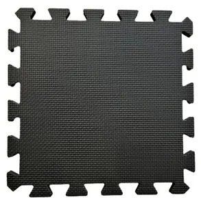 Warm Floor Interlocking Floor tiles with straight edging strips - Black - Workshops, Cabins, Sheds - 6 x 3ft