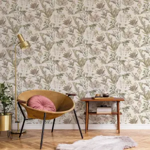 Galerie Botanica Pink Green Mystic Floral Smooth Wallpaper