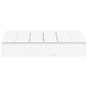 Berkfield Sandpit with Cover White 111x111x19.5 cm Solid Wood Pine