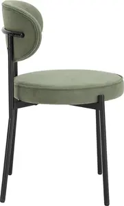 DUSK Mia Set Of 2 Dining Chairs - Matte Velvet - Sage Green