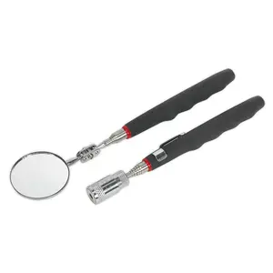 Sealey Telescopic Magnetic LED Pick-Up Tool & Inspection Mirror Set 2pc S0941