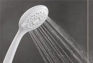 Triton 8000 Series Universal Large Five Spray Shower Head White + 1.25m Hose