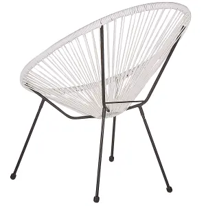 Garden Chair ACAPULCO II PE Rattan White