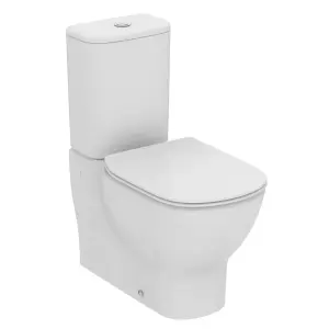 Ideal Standard Tesi White Slim Back to wall Oval Toilet set with Soft close seat & Close coupled cistern