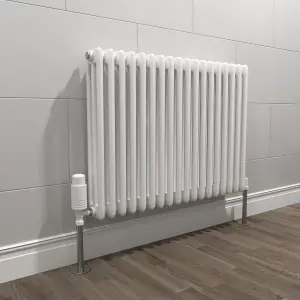 Nes Home 828 X 600 mm Triple Column White Traditional Radiator