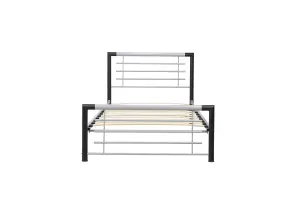 Birlea Faro Single Bed Silver & Black