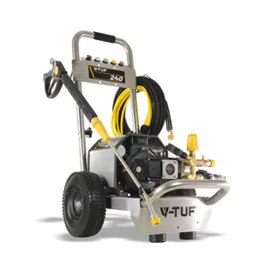 V-TUF 240T - 240v Compact, Industrial, Mobile Electric Pressure Washer - 1450psi, 100Bar, 12L/min (TOTAL STOP)