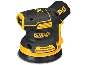 Dewalt DCW210N Cordless Brushless 18v XR Orbital Sander 125mm Polish Pads & Bag