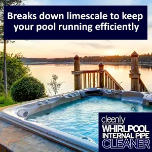 Cleenly Whirlpool Internal Pipe Cleaner Removes Dirt Grime Oil & Odours from Hot Tub Spa and Pool Pipework (10 Litre)